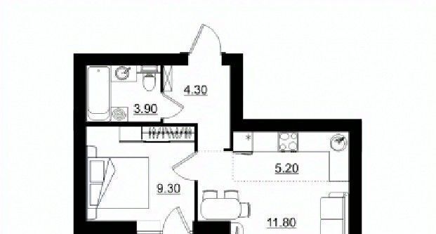 планировка квартиры 36 м2